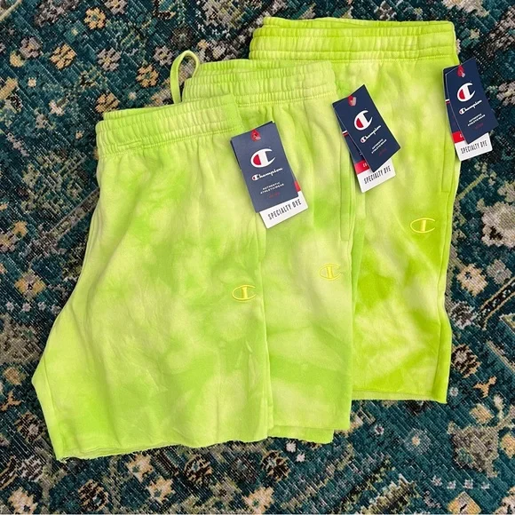 NWT Champion Fleece Dye Lounge Shorts - Picture 1 of 6